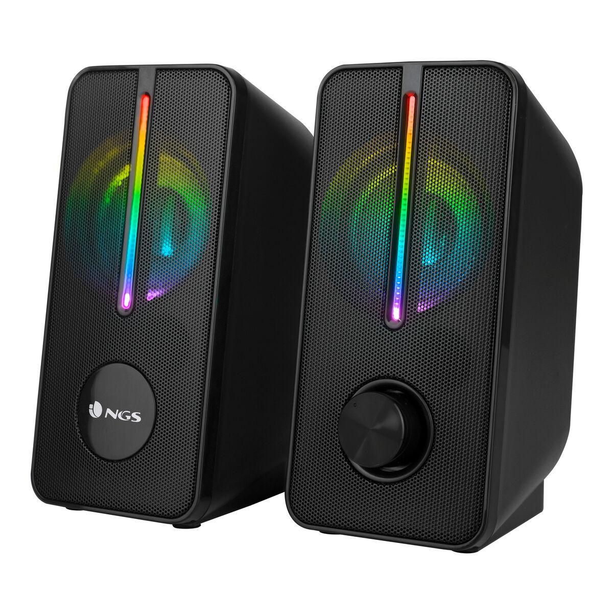 NGS GSX-150 2.0 PC højttalere - 12 W, sort, USB/3,5 mm, RGB