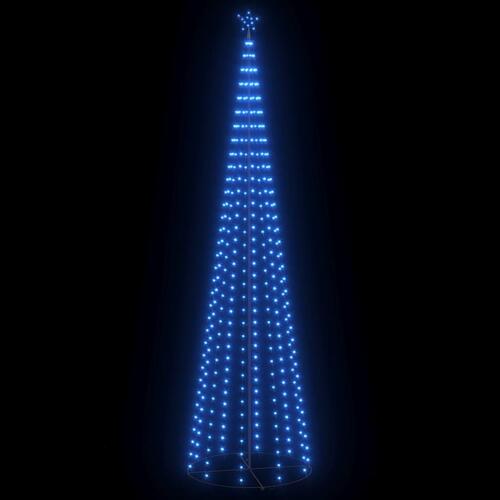 Lysende kegletræ 100x360 cm 400 LED'er blåt lys
