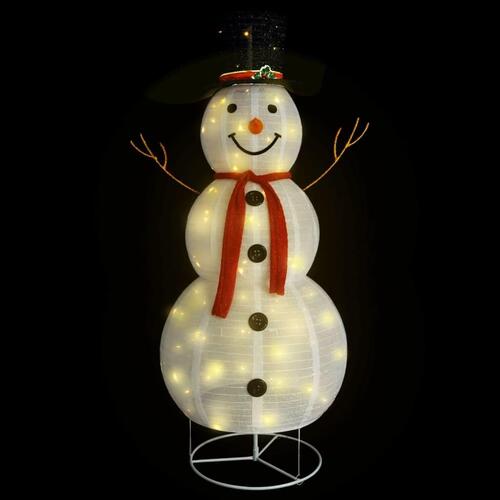 Dekorativ snemand med LED-lys 180 cm luksuriøst stof