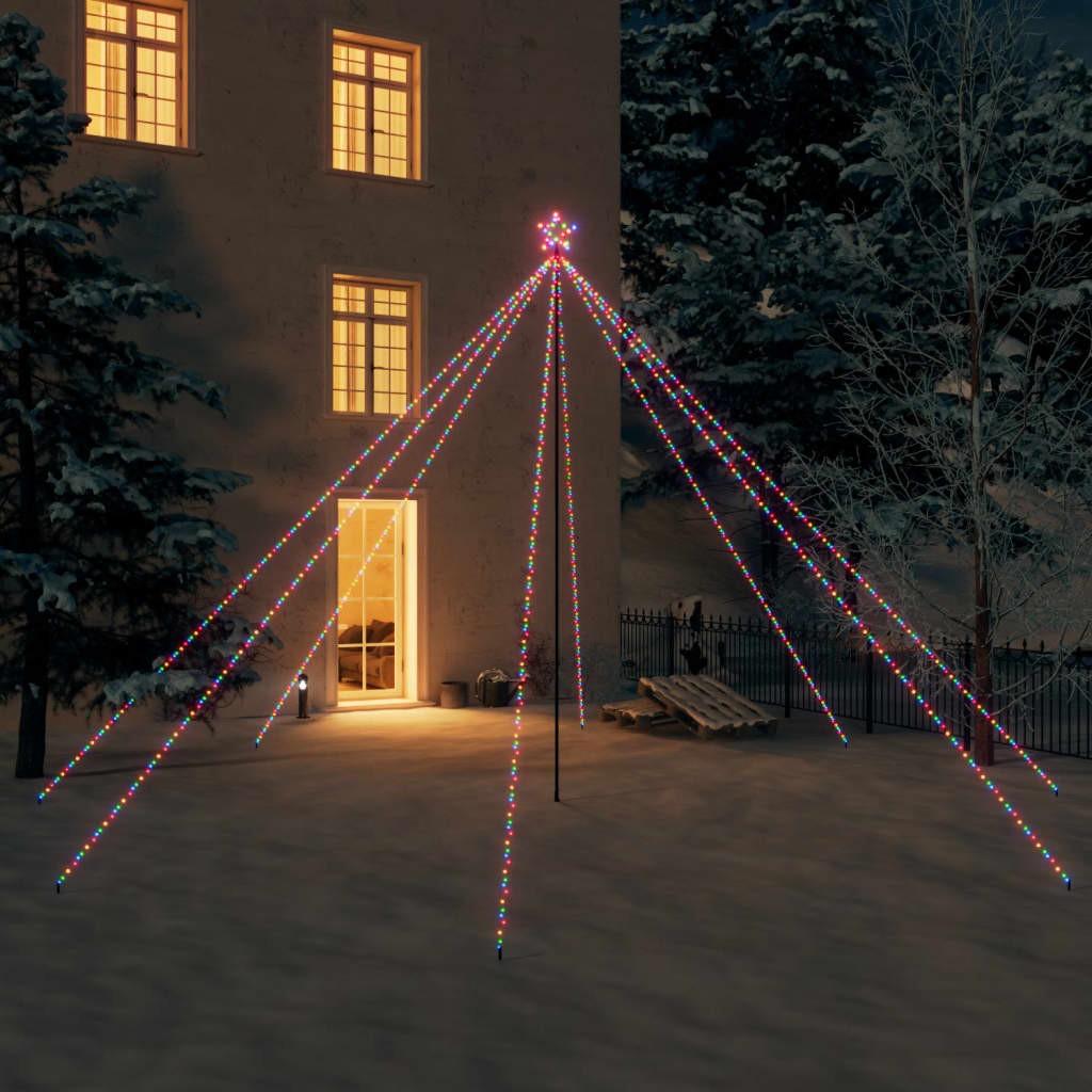 Lysende juletræ 5 m 800 LED'er inde/ude farverigt lys