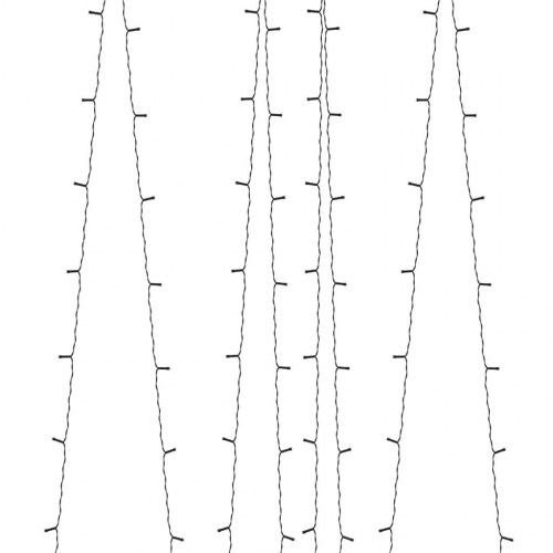 Lyskæder 5 stk. 5x200 LED inde/ude soldrevet blå