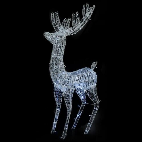 Julerensdyr XXL 180 cm 250 LED'er akryl kold hvid