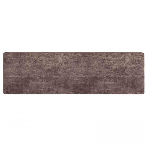 Løber tæppe MARSA - grå 80 × 350 cm, polyester med skridsikker PVC-bagside