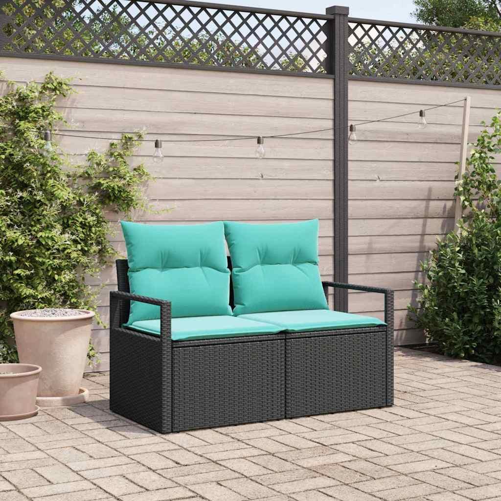 Havemøbelsofa med pude 120 x 62 x 69 cm polyrattan