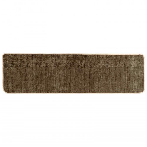 Løber-tæppe MARSA - skovgrøn 100 × 400 cm, polyester med skridsikker PVC-bagside