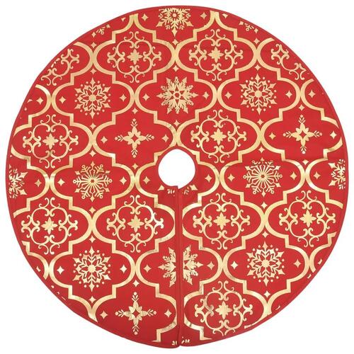 Luksuriøs skjuler til juletræsfod med julesok 122 cm stof rød