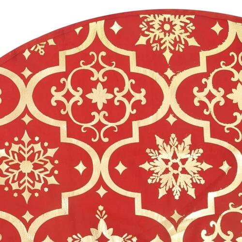 Luksuriøs skjuler til juletræsfod med julesok 122 cm stof rød