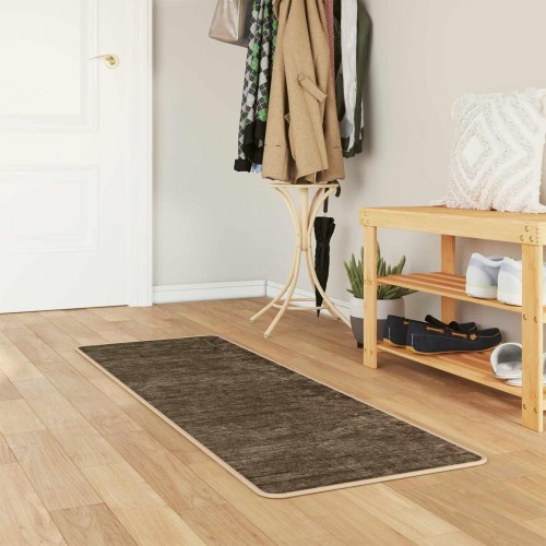Løber-tæppe MARSA - skovgrøn 50 × 200 cm, polyester med skridsikker PVC-bagside