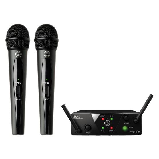 AKG WMS40 Mini – trådløst mikrofon­sæt med 2 håndholdte