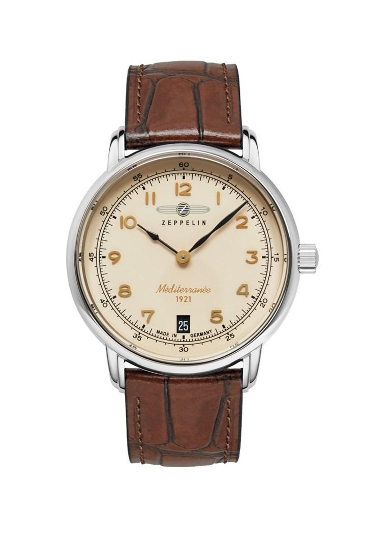 Zeppelin Méditerranée 1921 herreur 36 mm - brun læderrem