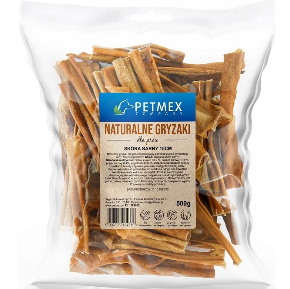 PETMEX rådyrhud 15 cm – naturlig hundesnack 500 g