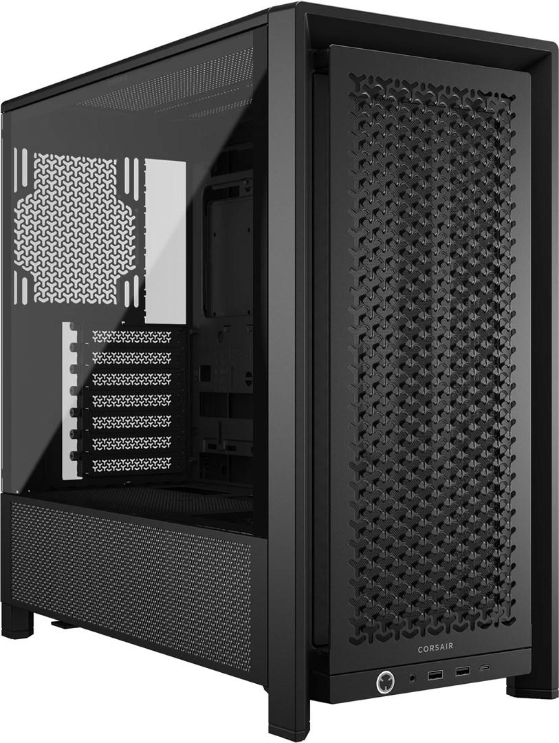 Corsair 4000D Midi Tower – sort PC kabinet med hærdet glas