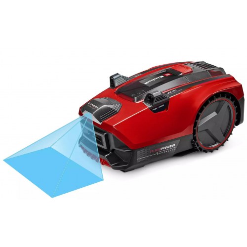 Einhell Freelexo Cam Plus 600 robotplæneklipper – rød/sølv/sort, 600 m², Wi‑Fi