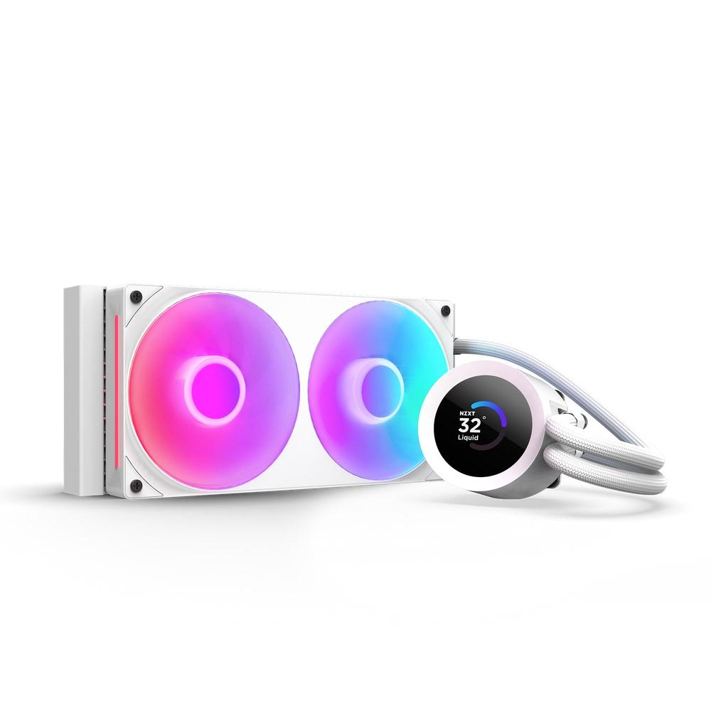 NZXT Kraken Plus RGB 240 - hvid AIO væskekøler 2×120 mm
