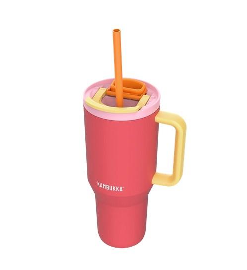 Kambukka Rio Tumbler termokrus med teleskop-sugerør 950 ml - Pink Papaya billede