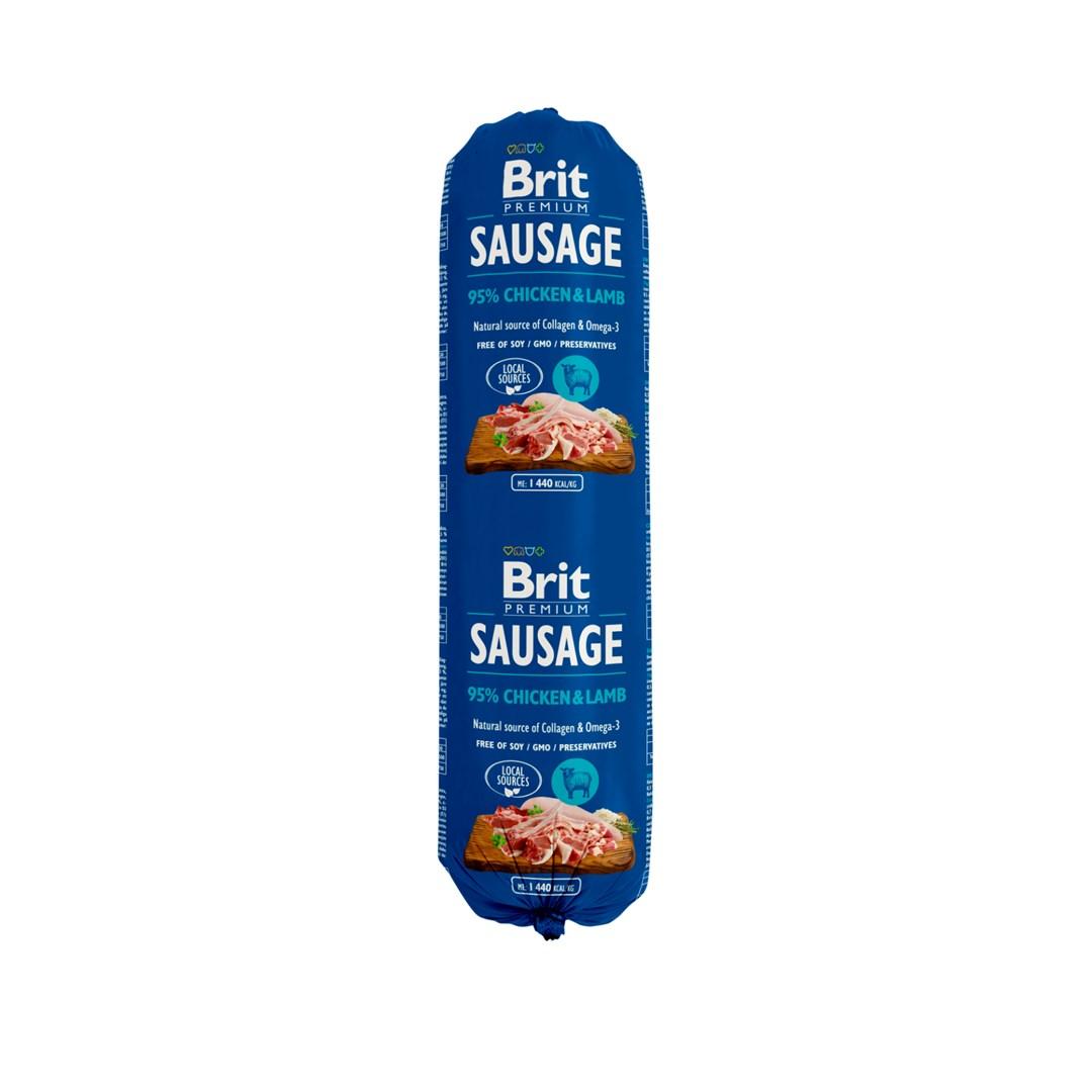 Brit Premium Pølse vådfoder – kylling & lam 800 g