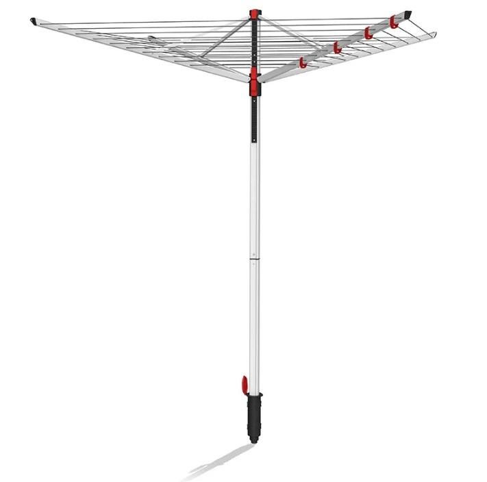 Vileda Sun Lift Compact tørresnor - udendørs paraplytørrestativ, 40 m, hvid/sort aluminium