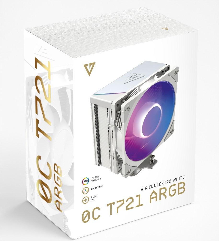 MODECOM Volcano OC T721 ARGB CPU-luftkøler 120 mm - Hvid