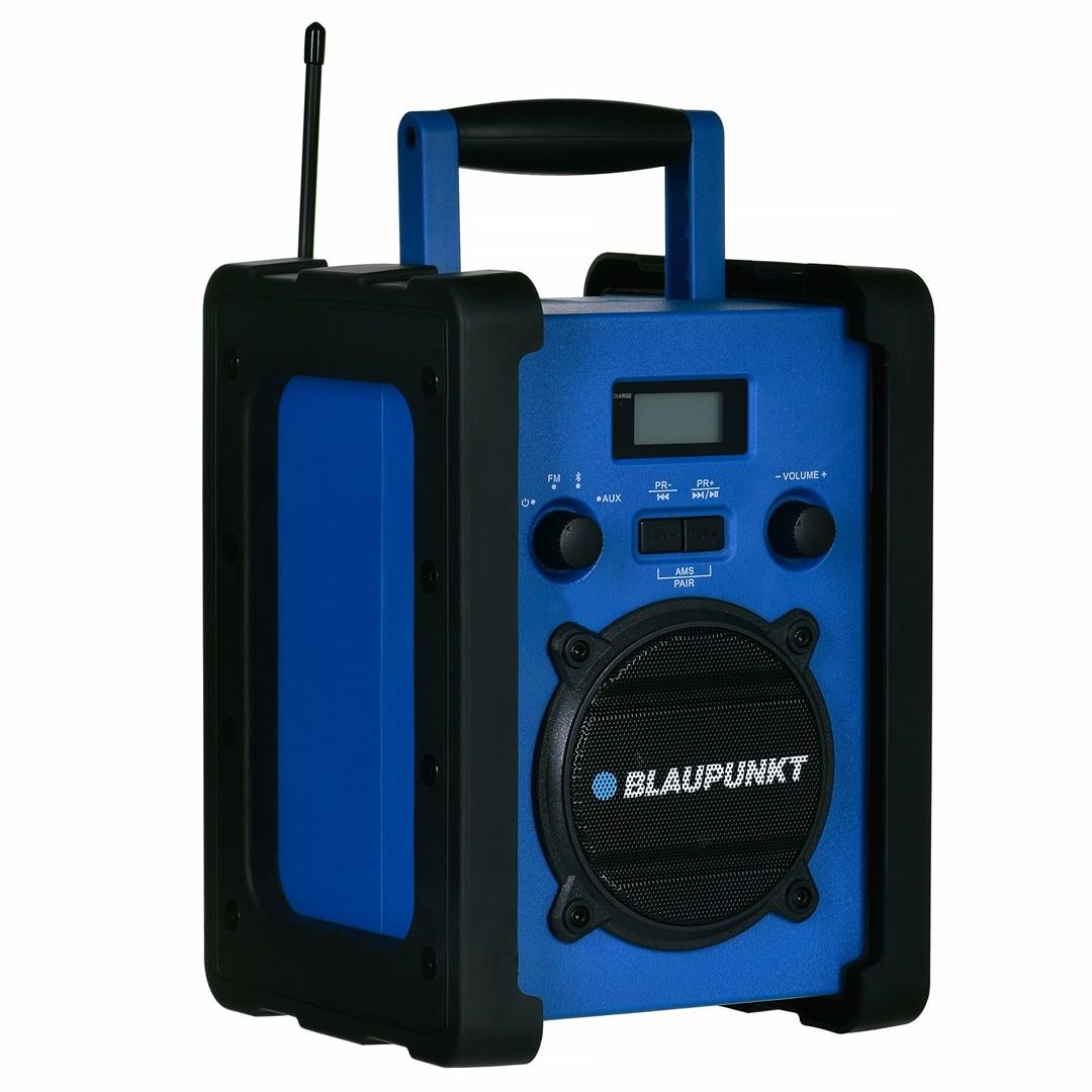 Mobile radio BLAUPUNKT PP30BT JOBSITE Construction radio Blue Black