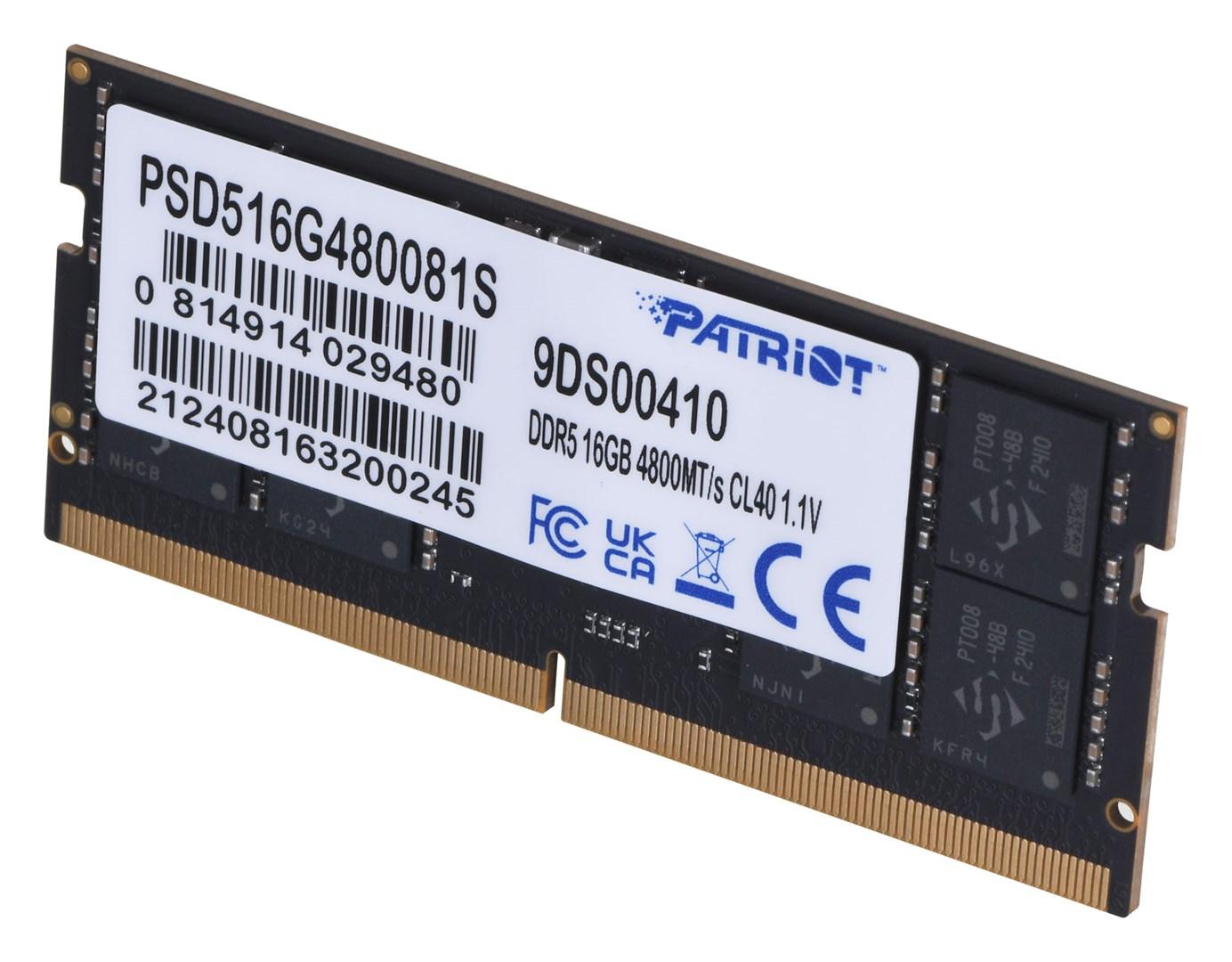 Patriot Memory Signature PSD516G480081S – 16 GB DDR5 SO-DIMM 4800 MHz til bærbar billede