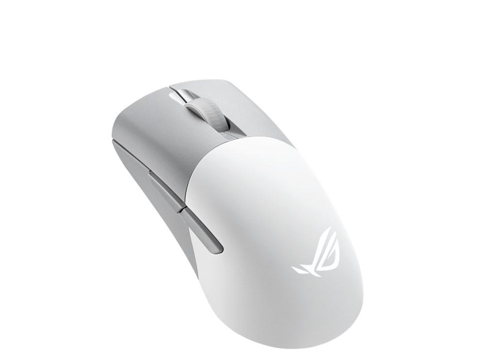 ASUS ROG Keris Wireless AimPoint – trådløs gaming-mus, højrehåndet, hvid, 36.000 DPI