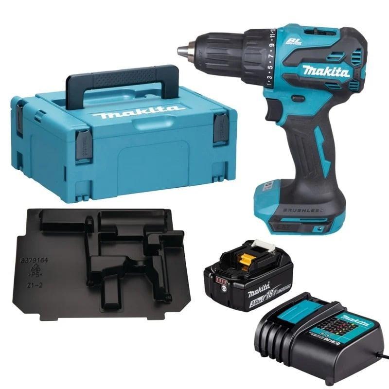 Makita DHP490SF1J 18V slagboremaskine/skruemaskine – 50/27 Nm, 1×3,0 Ah, kulfri