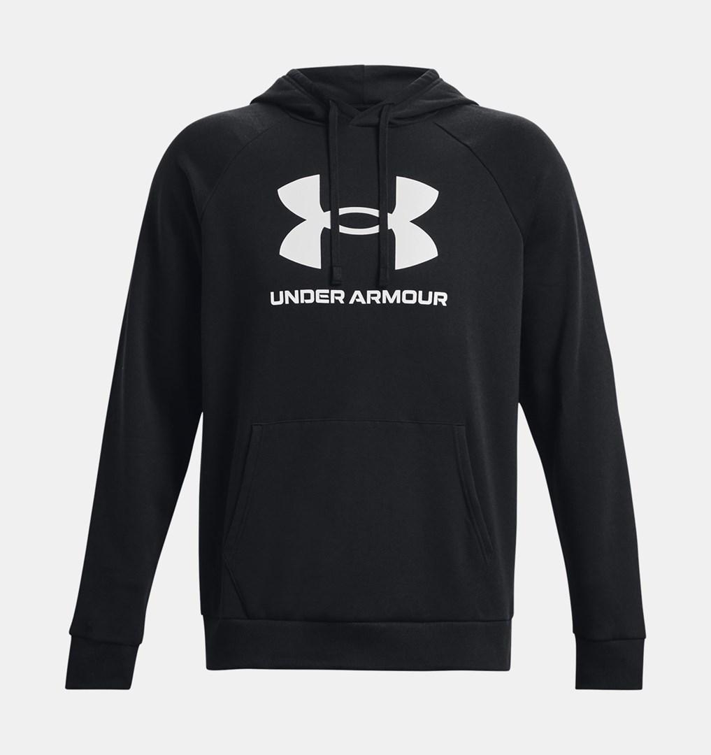 Under Armour Rival Fleece Logo hættetrøje til mænd - sort, str. M