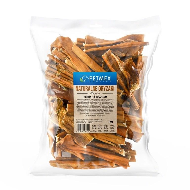 PETMEX hesteskin 15 cm - naturlig hundesnack, 1 kg