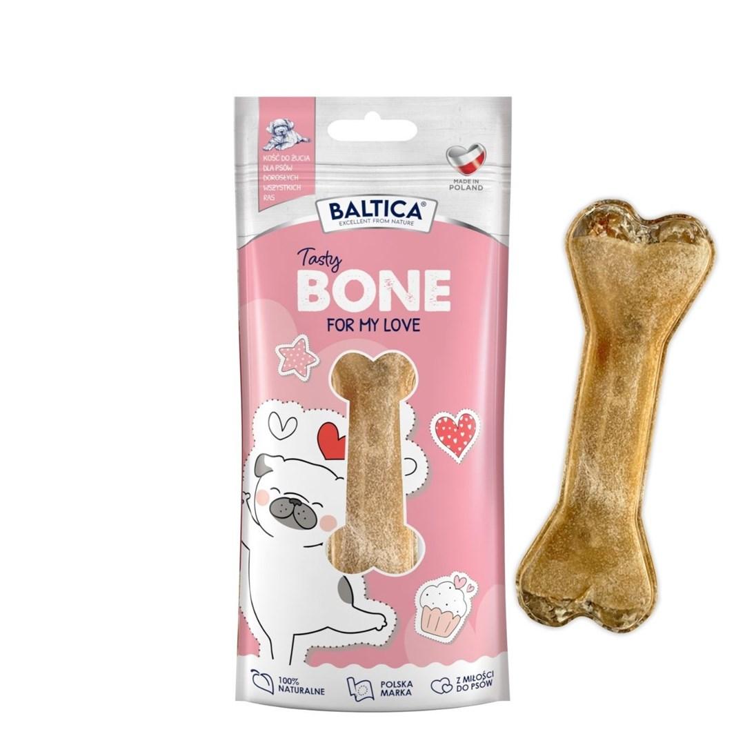 BALTICA Tasty Bone For My Love – oksevom tyggeben til hund, 12 cm