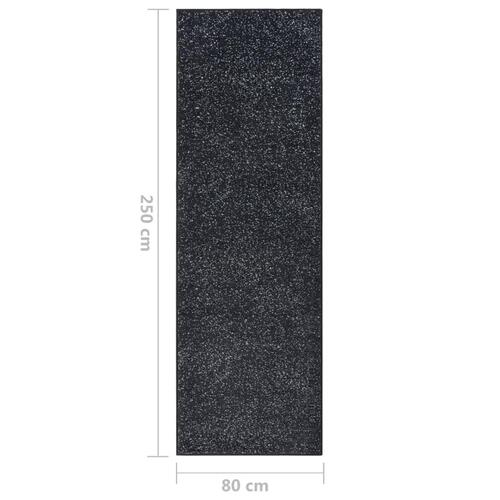 Tæppeløber 80x250 cm BCF antracitgrå