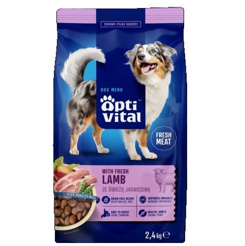 OptiVital tørfoder til hund – med frisk lam 2,4 kg