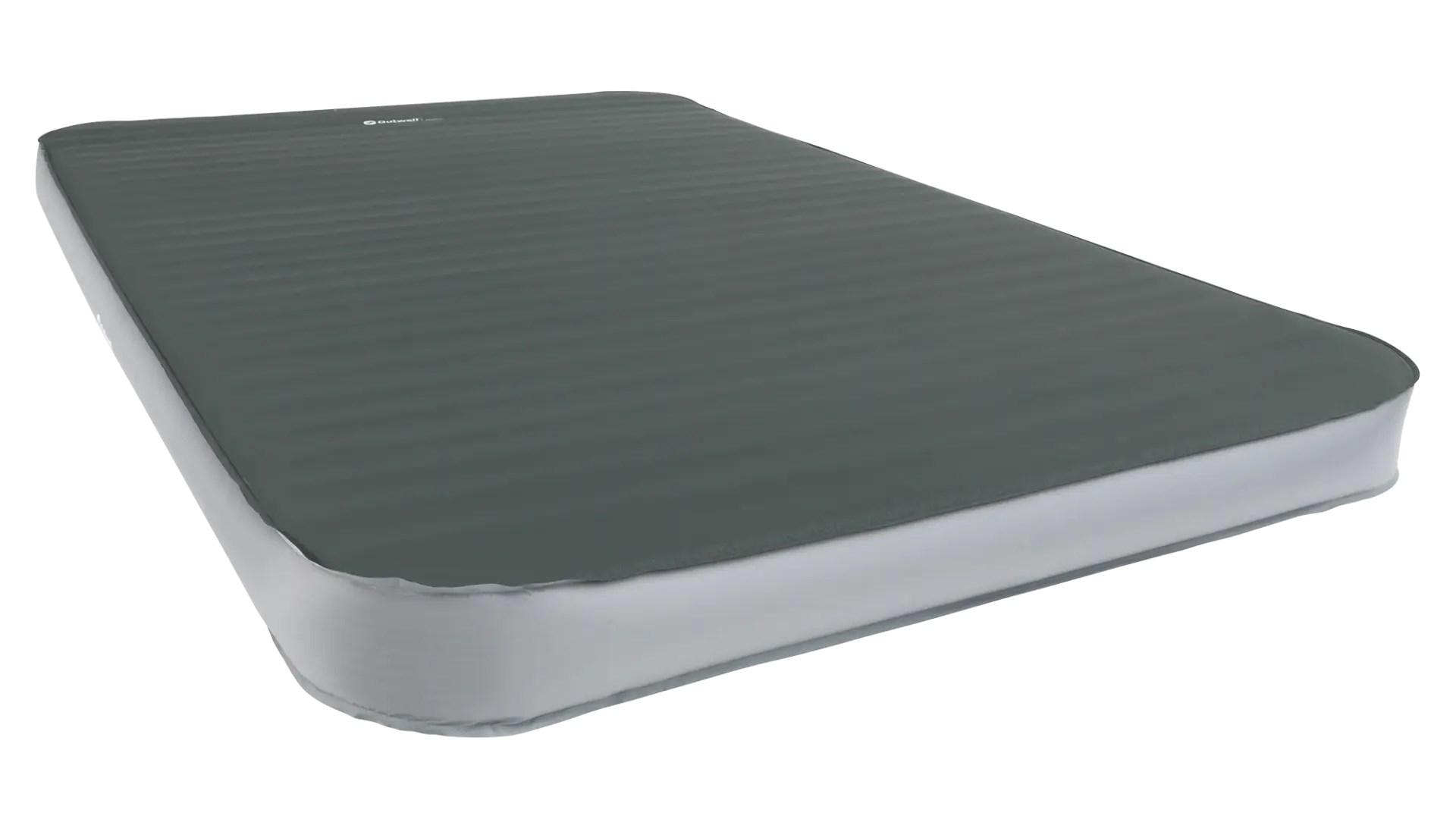 Outwell dobbelt selvoppusteligt liggeunderlag - grøn/grå, 207 × 138 × 12 cm