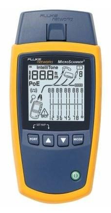 Fluke MicroScanner2 kabeltester - blå/gul billede