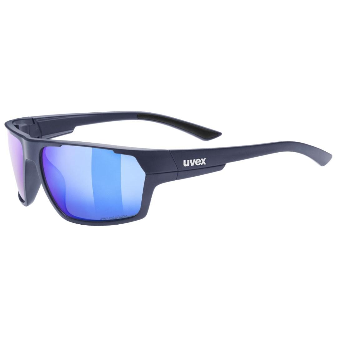 uvex sportstyle 233 P cykel- og multisportsbriller - navy, spejllinse