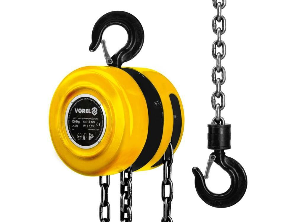 Vorel kædetalje 1 t - model 80751, løftehøjde 3 m