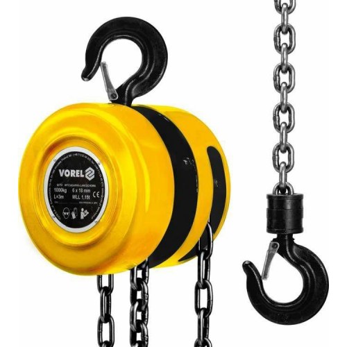Vorel kædetalje 1 t - model 80751, løftehøjde 3 m