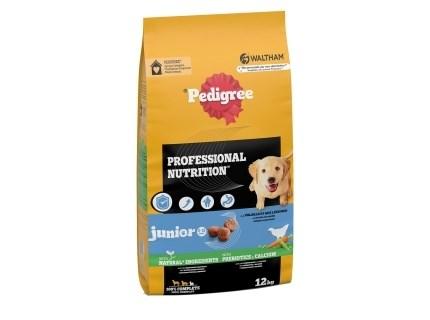 Pedigree Professional Nutrition Junior – fjerkræ og grøntsager, tørfoder til mellem og store hunde – 12 kg