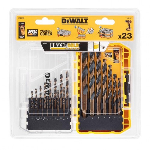 DeWALT 23-dele Black & Gold bor-sæt - til boremaskine