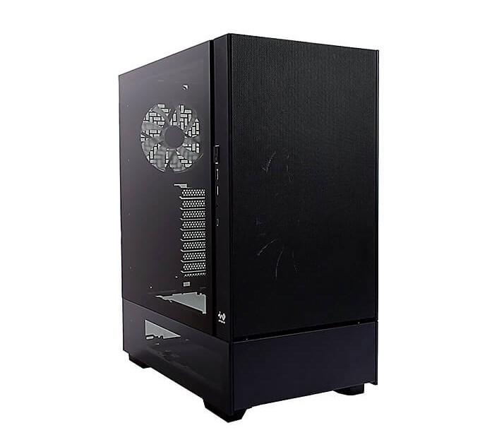 InWin ModFree Base Big-Tower med hærdet glas – sort PC kabinet billede