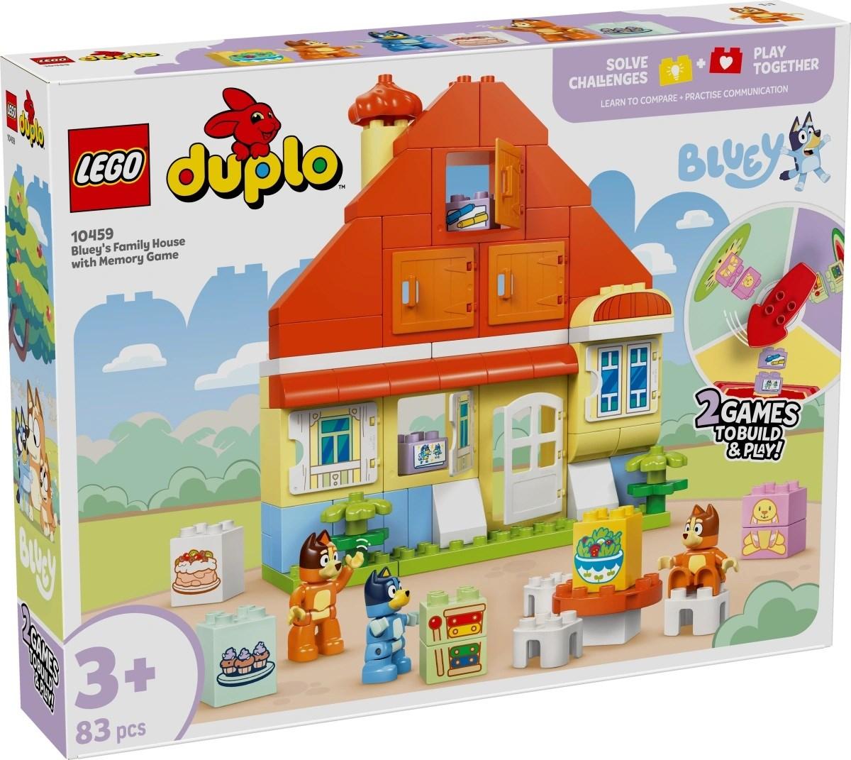 LEGO DUPLO 10459 Blueys familiehus med huskespil - 83 dele