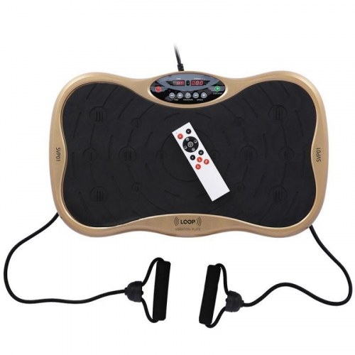 HMS SVP01 vibrationsplade – guld/sort træningsudstyr