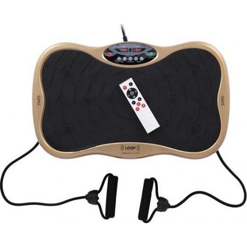 HMS SVP01 vibrationsplade – guld/sort træningsudstyr