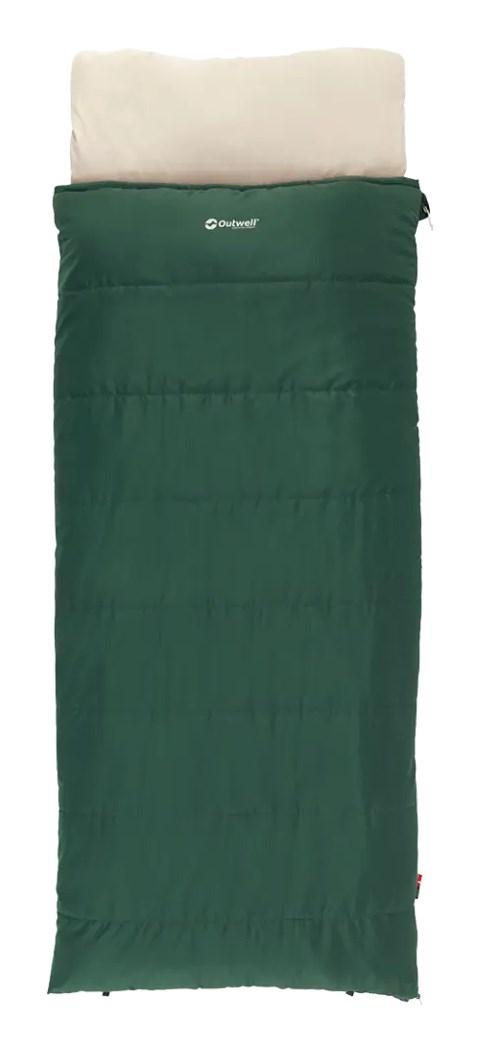 Outwell Contour Prime sovepose - rektangulær, polyester, grøn