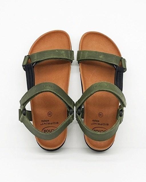 Scholl sandaler Bioprint oliven, str. 40 (nubuck/EVA)