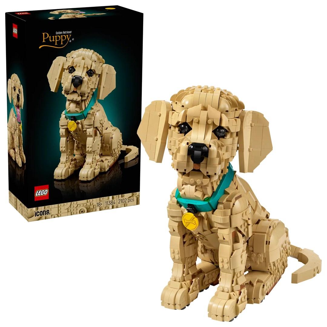 LEGO Icons 11384 Golden Retriever-hvalp - byggesæt til voksne billede