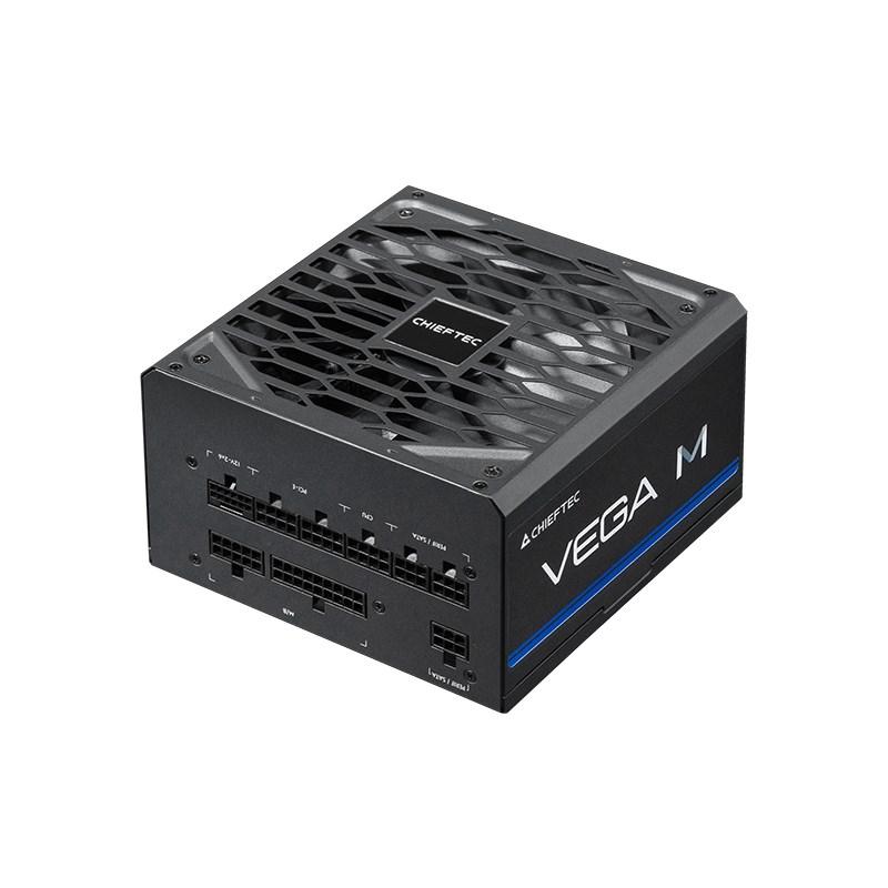 Chieftec Vega M PPG-1000-C – 1000 W fuldt modulær ATX strømforsyning, hvid billede