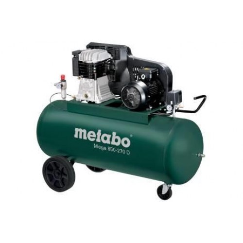 Metabo Mega 650-270 D kompressor – 4.000 W, 270 l, 11 bar