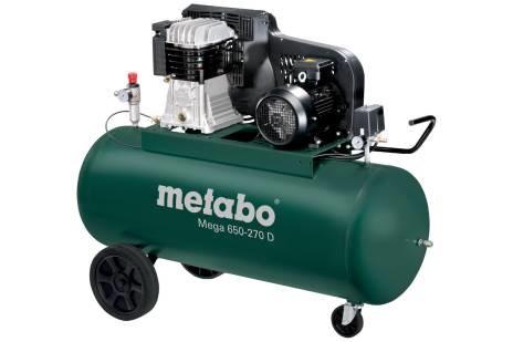 Metabo Mega 650-270 D kompressor – 4.000 W, 270 l, 11 bar
