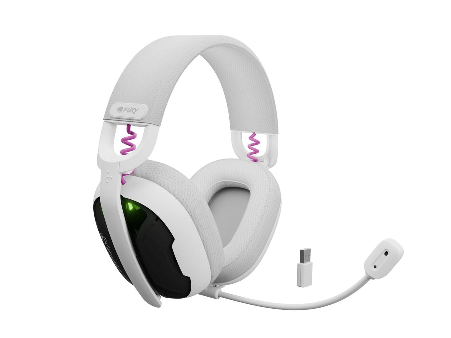 Fury Fukiya F6 trådløst headset – hvid billede