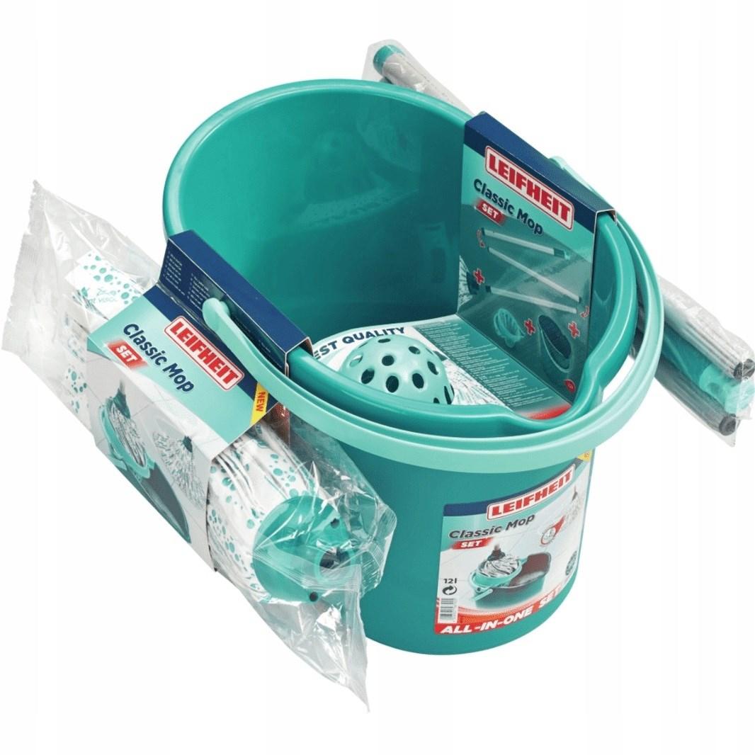 Leifheit Classic mop – gulvmoppe-sæt med spand 12 l